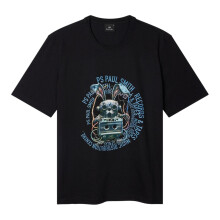 (XXL, Black) Paul Smith Mens Bunny Tapered T-Shirt