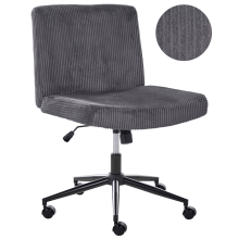 Desk Chair GEDDES Corduroy Grey