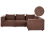 Beliani Modular Corner Sofa 4 Seater AXEBO Left Hand Brown Boucle 1