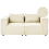 Beliani Modular Sofa 2 Seater AXEBO Off-White Boucle 1