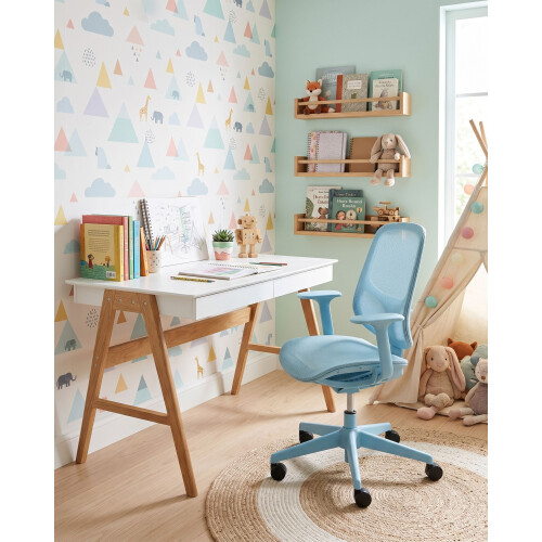 Beliani Office Chair AERI Light Blue 1