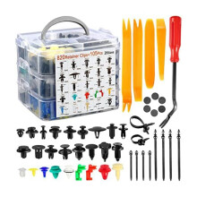925Pcs Car Bumper Retainer Clips Plastic Rivets Fasteners Handle Rod Clip, 26 Sizes Auto Push Pin Rivets Set