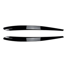 Car Bright Black Headlights Eyebrow Headlight Trim Lid for Superb B8 2016-2018 Car Styling
