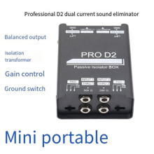 New PRO D2 Dual-Channel 6.5 XLR Mixer Audio Isolator Current Sound Noise Microphone Common Ground Filter 20Hz -20kHz
