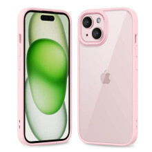 Transparente, stoßfeste Silikon-Bumper-Hülle mit farbiger Rückseite für iPhone 12