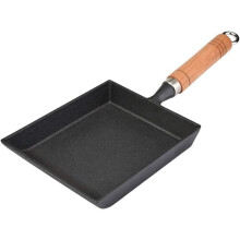 FEB.WIND Square Cast Iron Omelet Pan, Non-Stick, Easy to Clean for Eggs & Pancakes