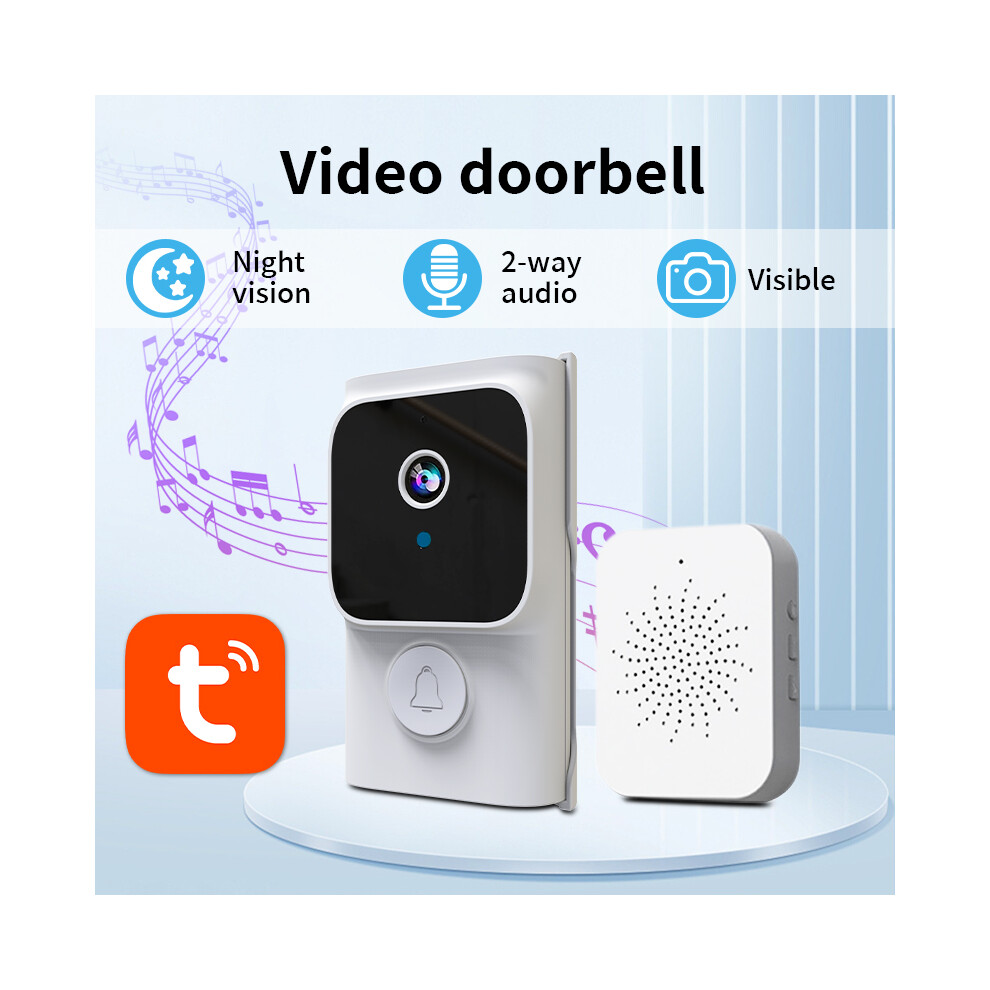 Wi-Fi Video Doorbell - Rncyn - Waterproof - Two-Way Audio - Battery Powered - Wireless - Motion Detection 9106058706107
