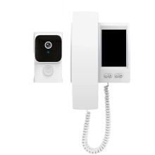 Kabellose Video-Türklingel - RNCYN - WLAN-Gegensprechanlage - Smart Monitoring - Eingebauter Akku - 3,5-Zoll-Bildschirm