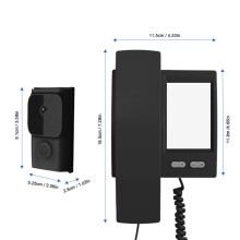 Kabellose Video-Türklingel - RNCYN - WLAN-Gegensprechanlage - Smart Monitoring - Eingebaute Batterie - Display - Mikrofon