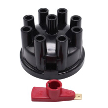 Schwarze Verteilerkappe und Roter Verteilerfinger-Satz für 1 V8 P5 P6 SD1 3.5 3.9 STC8368 DDB107