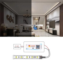 Controlador LED Inteligente WiFi Tuya DC5-24V, Atenuador de un Solo Color para Tiras LED, Control Remoto por Aplicación, Compatible con Alexa y