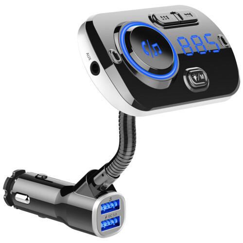 Bluetooth FM Car Kit RNCYN Διπλή υποστήριξη USB QC3.0 Γρήγορη φόρτιση