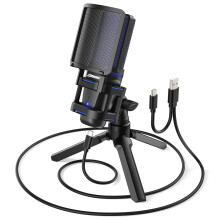 USB-Kondensatormikrofon - RNCYN - Pro - Podcast - Studio - Büro - Blau - DIY - Südkorea - Kondensator - USB
