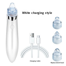 Mee-eter stofzuiger - RNCYN - Oplaadbaar - 4 verwisselbare zuigkoppen - Acne-extractor - Wit