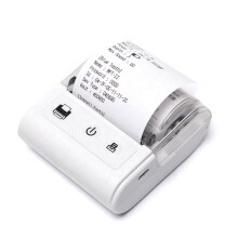 Draagbare thermische printer - RNCYN - 58 mm - Wit - Draadloos - USB - 203 dpi - Ingebouwde batterij