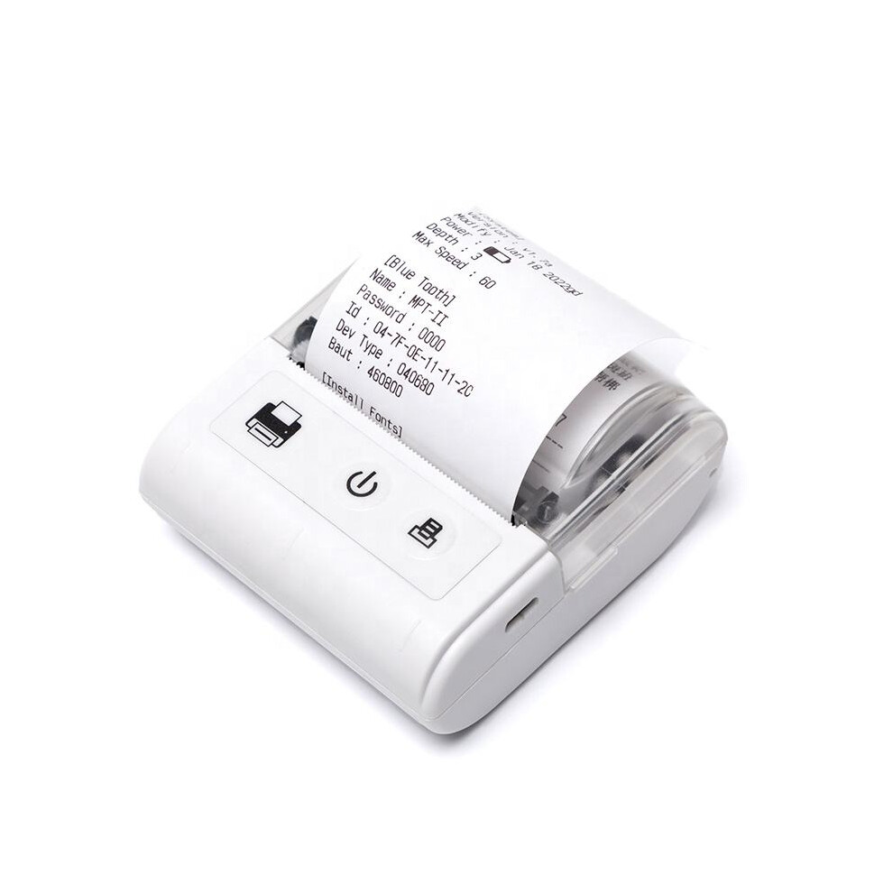 Photos - Other Office Equipment Portable Thermal Printer - RNCYN - 58 mm - White - Wireless - USB - 203 dpi - Built-in Battery