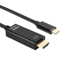 USB-C naar HDMI-adapter - RNCYN - Lengte 1,8m - Zwart - Thunderbolt 3-compatibel - 4K-videoondersteuning