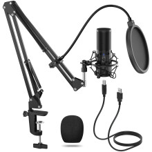 USB-Kondensatormikrofon - RNCYN - Modell Q9 - Cardioid - 48KHz/16Bit - 50Hz-16KHZ Frequenzgang