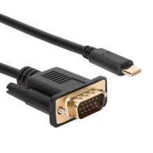 USB-C naar VGA Adapterkabel - RNCYN - Lengte 1,8 m - 1080p resolutie @60Hz - Mannelijk-naar-mannelijke connectoren - PVC mantel