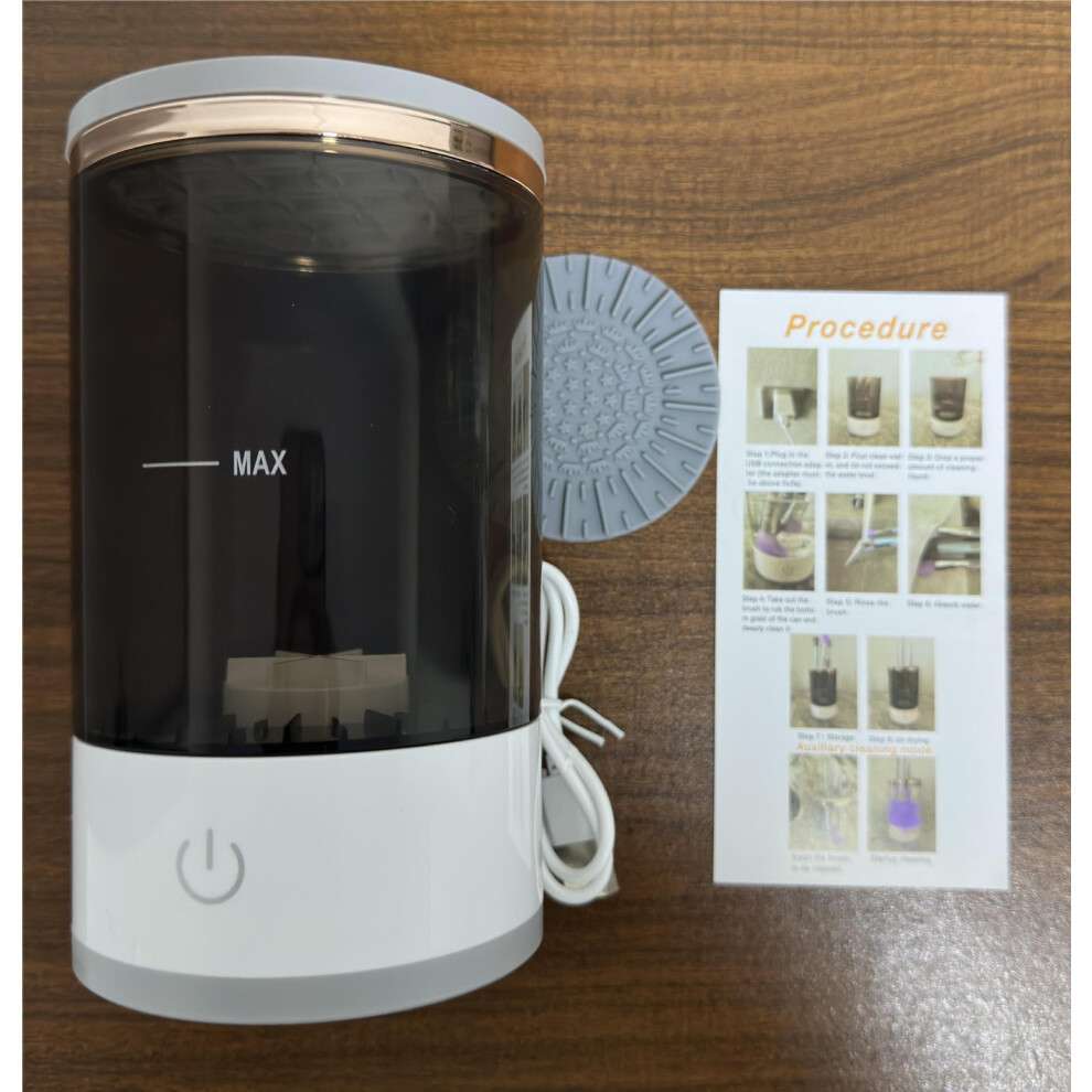 Rncyn Electric Makeup Brush Cleaner - Usb Plug-In - Quick Clean - Built-In Drying
