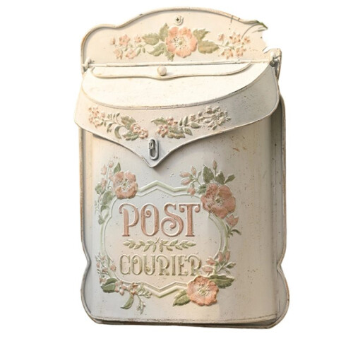 Retro Style Mailbox, Wall Metal Mailbox with Bee Pattern, Nostalgic Home Decoration,Wall Mounted Storage Box Mailbox