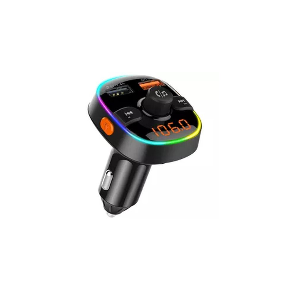 Bluetooth Fm Transmitter - Rncyn - Led Display - Dual Usb Port - Tf Card Support - Qc3.0 18W Fast Charging 9486689770303