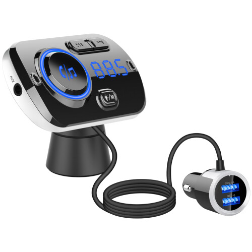 Bluetooth Car Kit RNCYN Bluetooth V5.0 Πομπός FM Οθόνη LED Διπλή σύνδεση