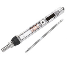 T12 OLED Electric Soldering Iron Adjustable Temperature Portable Solder Welding Station Tip Tool C:C4