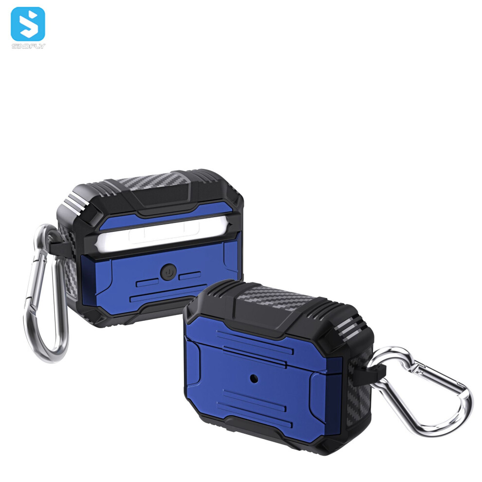 Airpods Pro Case - Rncyn - Shockproof - Deluxe Case - Pu + Tpu Material - Airpods Pro Compatibility Blue 9486689761219