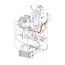 028121065Q Water Coolant Pipe Radiator Tube for Transporter IV 1.9 TD Caravelle T4 1990-2005
