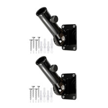 2 Pcs Flag Pole Holder for Outside House, Adjustable Flag Pole Mount, Metal for Outside, Multi-Position