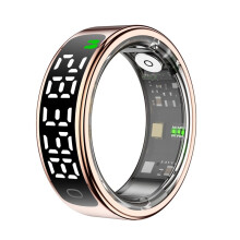 Ring with Multifunc Display,Unisex Ring with Heart Rate,Blood Oxygen,Sleep Monitoring for Android and Ios Size 13