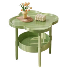 Table Side Coffee Table Double Layer Table with Storage Side Table Easy to Assemble for Small Spaces Bedroom Green