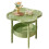 Table Side Coffee Table Double Layer Table with Storage Side Table Easy to Assemble for Small Spaces Bedroom Green 1