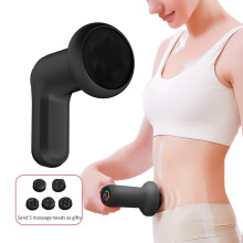 Akkuloser vibrierender Massager - RNCYN - Sechs verstellbare Intensitäten - Fünf Massageköpfe - Wabendesign