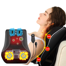 Elektrischer Shiatsu-Massager - RNCYN - Beruhigende Wärme - 3D-Massageköpfe - PU-Leder - 37x32x12 cm - Gewicht 1,29 kg