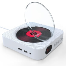 Lecteur CD portable - RNCYN - Écran LCD 1080P - Fonctions FM et alarme - Blanc - Lecteur multifonction DVD/CD/VCD