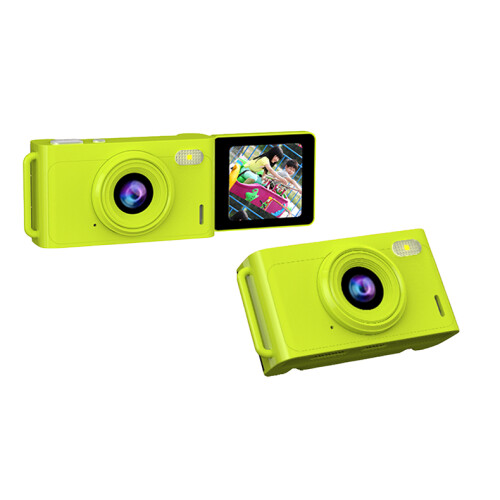 Mini Câmara Digital - RNCYN - Ecrã Flip de 1,4 polegadas - Modo Beleza de 12MP - Anti-Vibração - Verde - Bateria de 300mAh