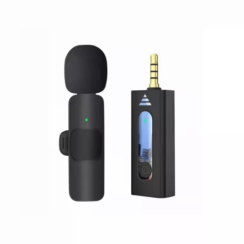 Microfone Wireless de Lavaça - RNCYN - Modelo K35 - Compatibilidade com iPhone e Android - Material ABS