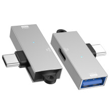 USB C OTG - Adaptador RNCYN - 2 en 1 Tipo C a USB3.0 - Carga rápida PD de 100W - Transferencia de datos a 5Gbps