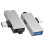USB C OTG RNCYN Adapter 2 σε 1 Type C σε USB3.0 Γρήγορη φόρτιση PD 100W 1