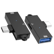 USB C OTG - Adaptador RNCYN - 2 en 1 Tipo C a USB3.0 - Carga rápida PD de 100W - Transferencia de datos a 5Gbps