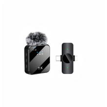Lavalier draadloze microfoon - RNCYN - 10m transmissie - geluidsvertraging 30ms - 48kHz bemonsteringsfrequentie