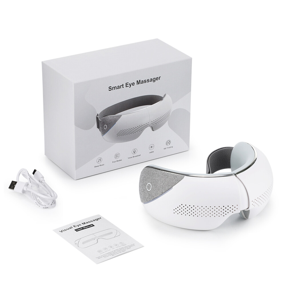 Rncyn Bluetooth Eye Massager - Built-In Music - Hot And Cold Compression - Relaxing Vibration