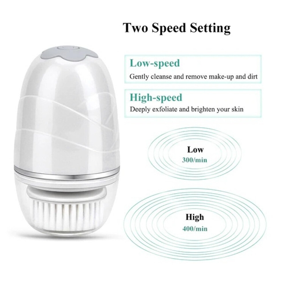 Rncyn Electric Facial Cleansing Brush - Waterproof - Usb Charging - Deep Exfoliation - Anti-Puffiness