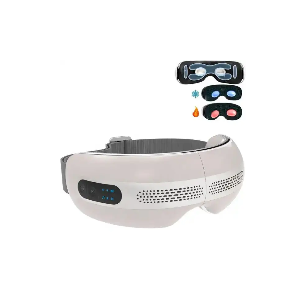 Rncyn Bluetooth Eye Massager - Built-In Music - Hot/Cold Compression - Relaxing Vibration