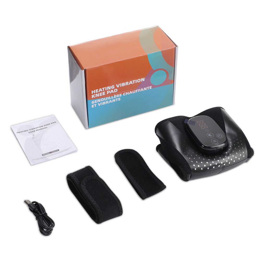 Rncyn 3-In-1 Knee Massager - Vibration & Heat - Neoprene - 5000 Mah Battery - Digital Time Control