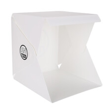 Studio fotografico portatile - RNCYN - Mini studio 20 cm - Tenda LED pieghevole - Fondali intercambiabili (nero e bianco)