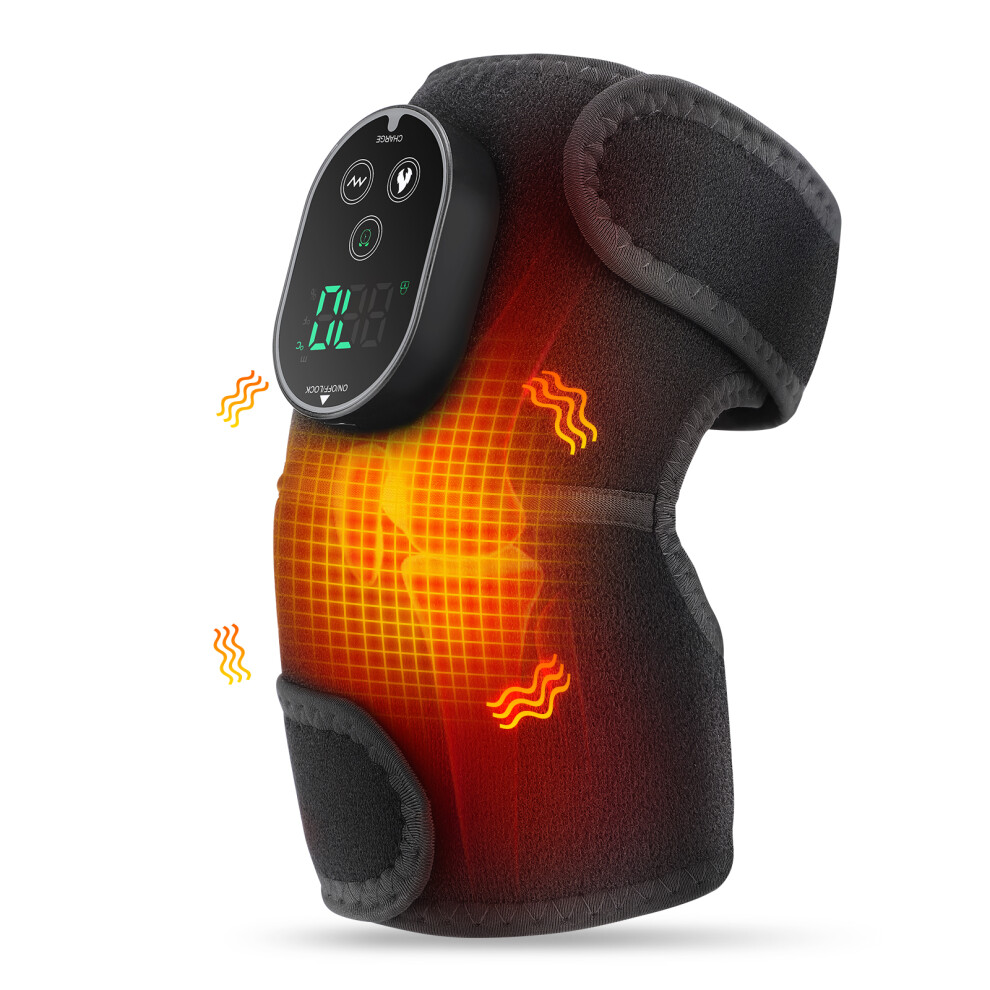 Rncyn Heated And Vibrating Knee Pads - Heated And Vibrating Massage - Wireless Remote Control