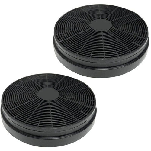 2 Activated Carbon Filter Cartridges for Kitchen Range Hoods for Wall-Mounted Ductless Ventilation Systems
